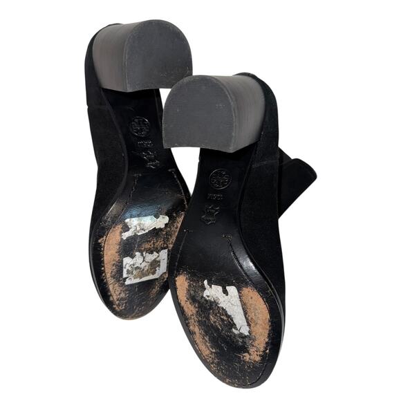 Tory Burch Casual Black Suede Ankle Boots Size 10.5 - Picture 6 of 11